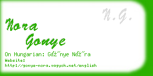 nora gonye business card